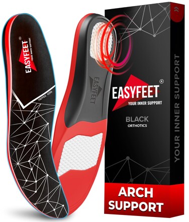 Premium Anti-Fatigue Shoe High Arch Support Insoles Men Women - Plantar Fasciitis Inserts - Orthotic Inserts Shoe Soles Standing All Day - Flat Feet Foot - Work Boot Insoles