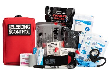 Scherber Public Access Bleeding Control Kit   Trauma Equipment, First Aid Supplies &amp; NAR Tourniquet Pack for Gunshot Wound &amp; Hemorrhage   Medical Professional &amp; Emergency Rescue   Single, Advanced +