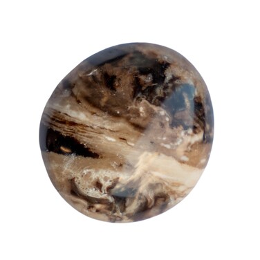 Black Opal Palm Stone 2 Inch With Healing And Emotional Effect - 2" Polished Grade A+ High Energy Black Opal Worry Stone With Information Card - (Black Opal)