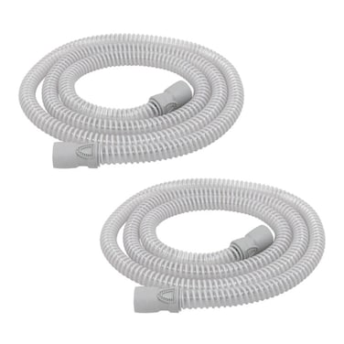 LifeSource 15mm Slim CPAP Hose, Lightweight Medical Grade, Made in USA, 6 Foot Slim CPAP Hose, Compatible with All Major CPAP Machines, CPAP Replacement Supplies, CPAP Hoses, Gray, 2 Pack