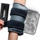 Medium Gel Ice Packs for Injuries Reusable Wrap with Velcro Straps - Hot and Cold Pack for Pain Relief, Tennis Elbow, Ankle, Foot, Hand - 8" x 12" - Grey
