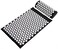 Acupressure Mat and Pillow Set for Back/Neck Pain, Acupuncture Products to Relieve Muscle Fatigue, Improve Insomnia for Sedentary People, Acupuncture Eases Stress, Massage Mat, Black