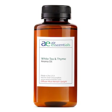 White Tea &amp; Thyme Aroma Oil - Pure Essential Oil for Scent Machines &amp; Cold-Air Diffusers   Natural, Aromatic Scent   Green Infusion   Rose Petals, Thyme &amp; Balsam   300mL