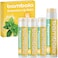 4-Pack Peppermint SPF 15 Lip Balm - Organic Ingredients, Broad Spectrum UVA/UVB Protection - Hydrating &amp; Moisturizing, USA Made
