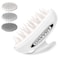 Hair Massager Scalp 3 in1 Scalp Scrubber Silicone Scalp Massager with Three Bristles-Soft, Medium and Hard Brush for Men Women and Pets,White