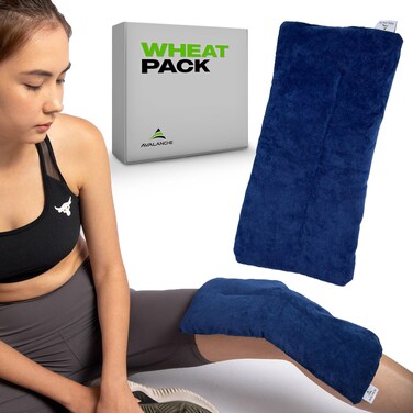 AVALANCHE Athletic Heat Pad &amp; Cooling Pad for Recovery - Neck Heating Pad for Muscle Soreness &amp; Tension - Back &amp; Shoulder Heating Pad - Microwavable Heating Pads - Cold Packs for Injuries (Navy Blue)
