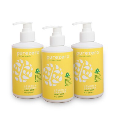 Purezero Lemon &amp; Jasmine Hand Soap 10 oz (3 Pack)