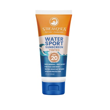 STREAM 2 SEA Tinted Sunscreen with SPF 20 All Natural, Biodegradable and Reef Safe, 3 Fl oz Travel Size Paraben Free Non Greasy and Moisturizing Sunscreen For Face, Body Protection Against UVA and UVB