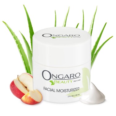 Ongaro Beauty Organic Face Moisturizer - Hydrating Face Cream, Probiotic Moisturizer with Aloe Vera, Vitamin A, C &amp; E - Hyaluronic Acid, Face Lotion for All Skin Types - Nourishes Skin - 2 fl. Oz