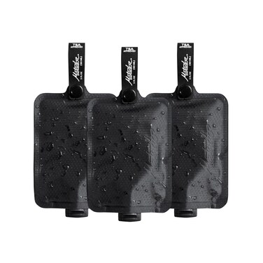Matador Toiletry Bottles 3 Pack - 3 OZ Travel Bottles for Toiletries, TSA Approved Toiletry Bottles with Labels, Refillable Travel Pouch, Travel Containers for Creams, Gels, Pastes, and Liquids