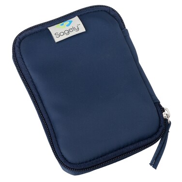 Sagely Navy Weekend Travel Portable Medicine Pouch Pill Bag for 3 Sagely Smart XL Weekly Pill Organizer Pods