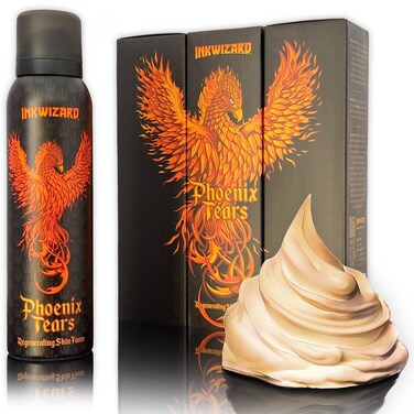 Phoenix Tears Tattoo Aftercare Cream, Skin Healing and Color Enhancement, After Sun Care, Tatoo Care Cream, Panthenol, Orange Peel Scent