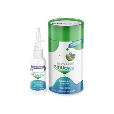 Extra Strength/All-Natural, Drug-Free, Nasal Wash &amp; Allergy Spray/Sinus Spray for Fast Relief from Nasal Congestion - 1 oz