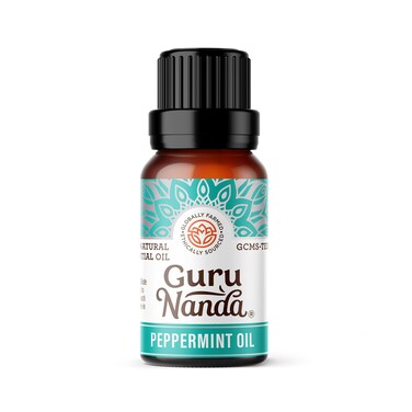 GuruNanda Peppermint Essential Oil, 100% Pure, Natural &amp; Undiluted Aromatherapy Oil for Diffusers &amp; DIY Recipes, Promotes Mental Clarity (0.5 Fl Oz)