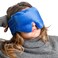Microwavable Heated/Iced Eyes Sleep Mask. Perfect for Migraines, Headache, Stress, Dry Eyes, Sinus Pressure Relief and Relaxation- Blue