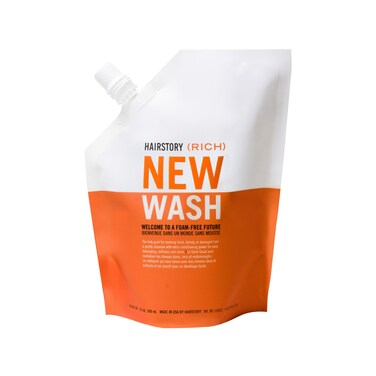 Hairstory New Wash Rich, Ultra-Moisturizing Cleansing Cream for Dry &amp; Thick Hair, Shampoo &amp; Conditioner Alternative, Restores Softness &amp; Shine, 20oz