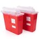Alcedo Sharps Container for Home and Professional Use 5 Quart (2 Pack), Biohazard Needle and Syringe Disposal, Mailbox Style Lid, Medical Grade