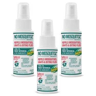 No Mosquitoz Botanical Bug Repellent, Effective for Gnat, Mosquito, and Biting Flies, Hand-Crafted and DEET-Free, Non-Greasy Formula, 2 Ounce Spray Bottle, 3-Pack