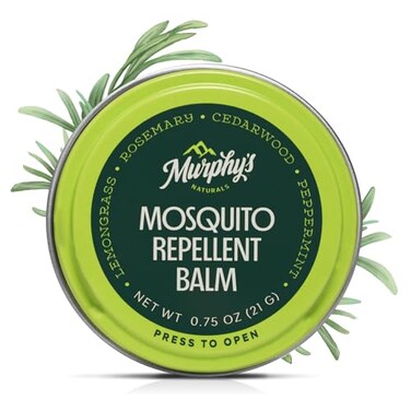 Murphy's Naturals Mosquito Repellent Balm for Outdoor Patio, Hiking, Camping, Plant-Based with Cedarwood, Lemongrass &amp; Rosemary, DEET-Free, 0.75 oz