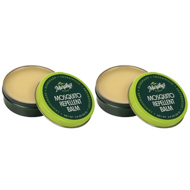 Murphy's Naturals Mosquito Repellent Balm for Outdoor Patio, Hiking, Camping, Plant-Based Cedarwood, Lemongrass &amp; Rosemary, DEET-Free, 2oz, 2-Pack