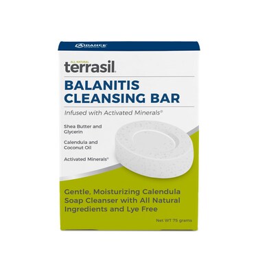 terrasil Balanitis Soap for Men, Care &amp; Relief from Balanitis Symptoms: Itch, Redness. Natural, Dermatologist Tested &amp; Hypoallergenic Approved (75gm)
