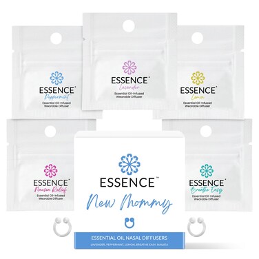 Essence Nasal Diffuser   Essential Oil Ring   Silicone Nose Inhaler Bundle Pack (New Mommy)