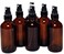 Vivaplex 6, Amber, 4 oz Glass Bottles, with Black Fine Mist Sprayers