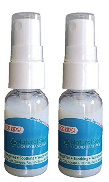 Natural Seal Spray on Bandage for Kids and Babies, 2 Pack, Soothing, Sting Free, No Harsh Chemicals Skin and Wound Care for Babies Sensitive Skin, Woman Owned Small Business
