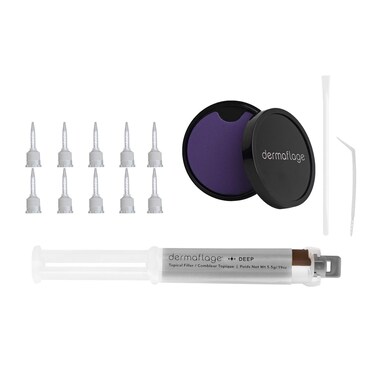 Dermaflage Scar Filler Kit - Deep - Deep Scar Cover and Waterproof Concealer for Acne Scars Wrinkles, and Ice Pick Scars Makeup, 1 mo supply
