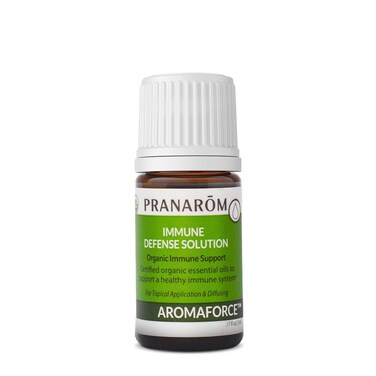 Pranarom - Aromaforce Immune Defence Wellness Blend - Eucalyptus, Rosemary, Peppermint, Corriander, and Clove Bud - 100% Pure Essential Oil Blend   USDA and ECOCERT Certified Organic (5ml)