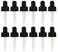 Year of Plenty Glass Eye Droppers for 5ml Essential Oil Bottles   12-Pack   Black   Compatible with doTERRA, Young Living, Rocky Mountain, Plant Therapy, Plant Guru, Edens Garden