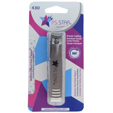 Nail Clippers Ps Star 430, Rotating Swivel Head in Surgical Grade Stainless Steel, with Professional and Durable Sharp Great for Thick or Normal Nail, Fingernail Or Toenail.