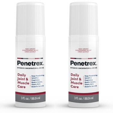 Penetrex Joint &amp; Muscle Therapy - Soothing Gel for Back, Neck, Hands, Feet - Premium Whole Body Rub with Arnica, Vitamin B6 &amp; MSM - 3oz Roll On Gel (2-Pack)