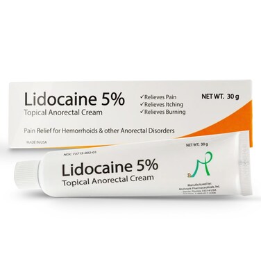 Maximum Strength Lidocaine 5% Topical Anorectal Numbing Cream, with Vitamin E   Hemorrhoid Relief from Pain, Itching, Burning and Other Anorectal Disorders   30 Gram Tube Lidocaine 5% Cream