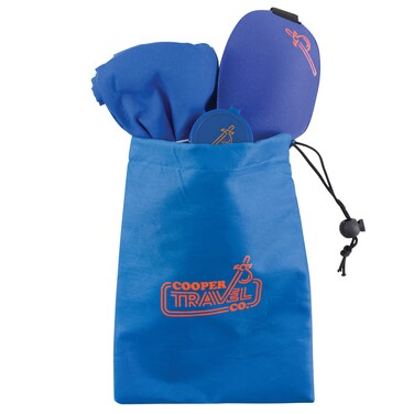 Hostel Sleep Kit - Includes Personal Hygienic Pillowcase, 3-D Light Blocking Sleep Mask and Earplugs with Case. Designed for Sleeping in Hostels, Airbnb and Couchsurfing