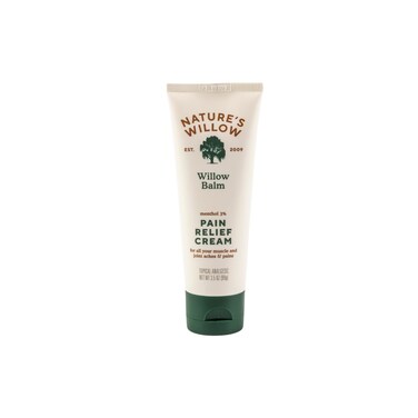 Nature's Willow Willow Balm Natural Pain Relief Cream for Muscles &amp; Joints   Fast-Acting with Willow Bark &amp; Menthol   Free from Artificial Fragrances &amp; Dyes   1-Pack   3.5 fl oz