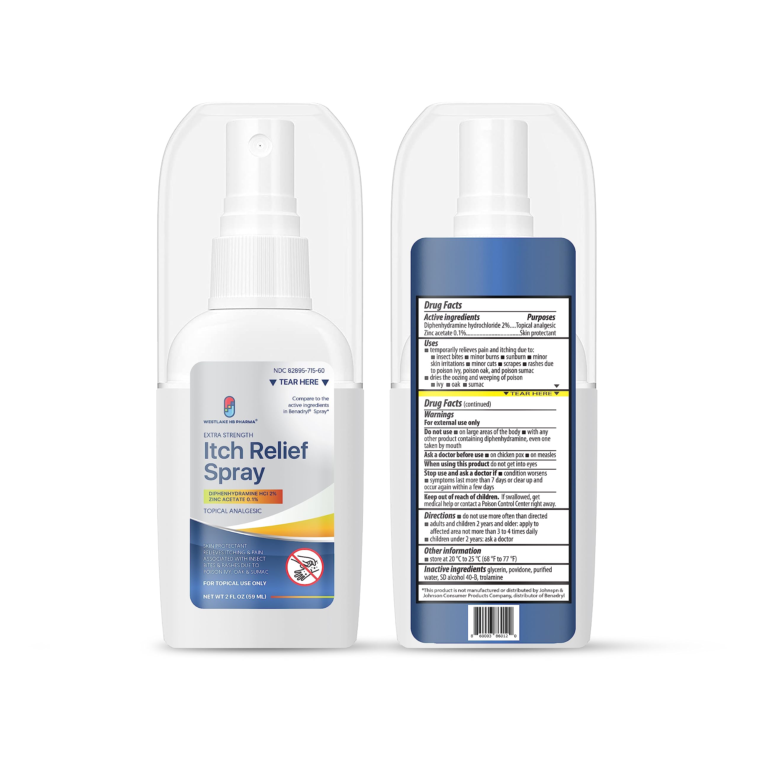 Buy Westlake Extra Strength Itch Relief Spray, Diphenhydramine HCl 2% ...