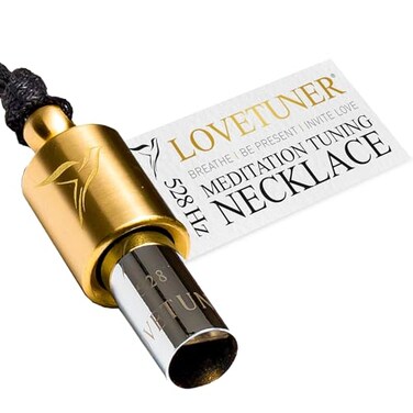 LOVETUNER Mindful Breathing &amp; Meditation Tuning Necklace   528 Hz Solfeggio Love Frequency   Stress Relief Whistle Necklace   Promote Calm through Sound &amp; Breathwork for Adults