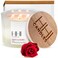 HHI Rose Scented All-Natural Soy Candle   Fresh Cut Roses   Large 12 Ounce 3 Wick   Long Burn time   Includes Bamboo Lid and Gift Box