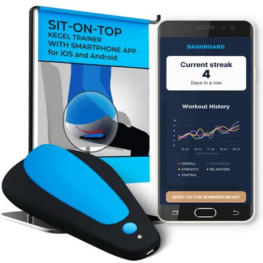Boost Kegel Pelvic Floor Muscle Trainer for Men   Sit-On-Top Kegel Exerciser for Pelvic Floor Strengthening with Biofeedback   Kegel Toner for Bladder Support, Pelvic Floor Rehabilitation, &amp; Stamina