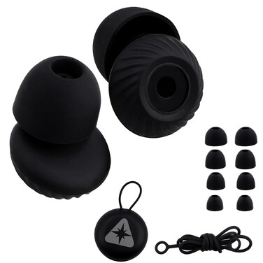 Concert Ear Plugs - 18 dB High Fidelity Ear Plugs for Noise Reduction, Ear Protection for Shooting, Sleeping Ear Plugs -Reusable Silicone Ear Plugs w/Lanyard and 4 Pair Ear Tips (XS, S, M, L)