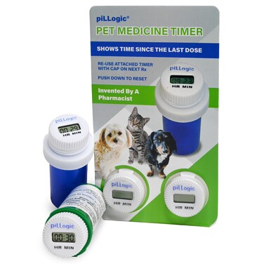 Pet Medicine Timer-Pill Bottle Organizer-Medication Tracker-Reminder-Shows Time Since Last Opened-Attach to Original Prescription Bottle Cap