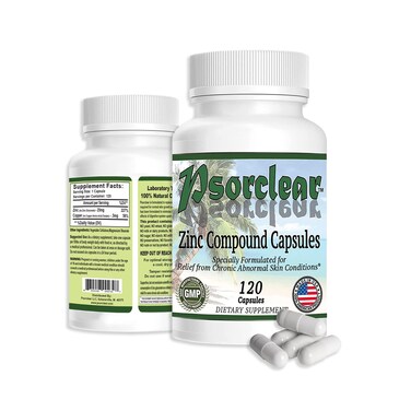 Psorclear-Psoriasis &amp; Eczema Relief   A Proven Effective and All-Natural Product for Psoriasis Eczema &amp; Rosacea Relief That Works - Rated One of The Best (120 Count Bottle)