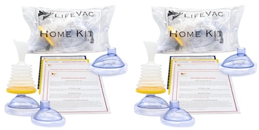 LifeVac Home Kit 2 Pack - Portable Suction Rescue Device, First Aid Kit for Kids and Adults, Portable Airway Suction Device for Children and Adults