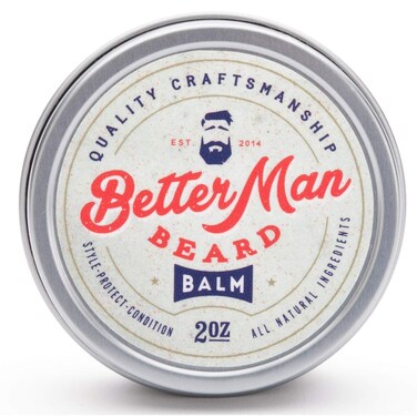 BETTER MAN BEARD Balm - 2 oz All-Natural Moisturizing Beard Balm with Therapeutic Grade Essential Oils &amp; 100% Natural Formula - Balm-01