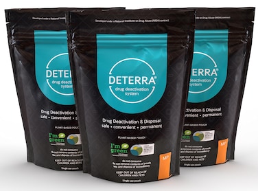 Deterra-MP - Drug Deactivation and Medication Disposal System - Safe Medication, Pill, and Liquid Destroyer - Plant-Based Medium Stand-Up Pouch (3-Pack)