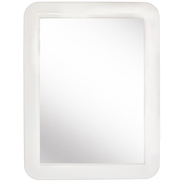 Locker Mirror Magnetic for Boys and Girls Locker, White 5" x 7" - Real Glass Magnetic Mirror for School Locker, Office, Home