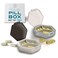 Petite Pill Box Set - Stylish Compact Daily Pill Organizer, Medication Pill Case, Pill Container for Vitamin Management, Travel Essentials for Women/Men - Set of 2, Blanc &amp; Platinum