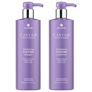 Alterna Haircare CAVIAR Anti-Aging Multiplying Volume Shampoo and Conditioner 16.5 oz   For Fine, Thin Hair   Create Instant Volume and Thickness   Sulfate Free