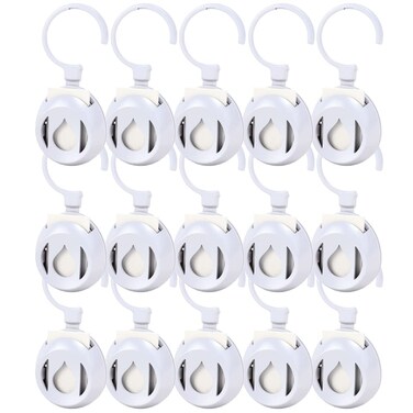 Aromapod Natural Airflow Personal Essential Oil Diffuser with 15 Aromapods &amp; 30 Unscented Refill Pads for Bedroom - Bathroom - Kitchen - Home - Office - Travel (White)